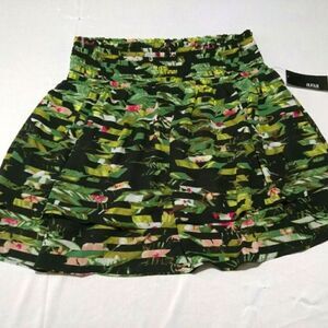 Ana skirt NWT Green Black Tropic Stripe Size LG
